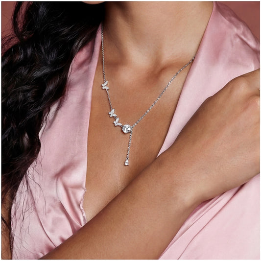 Papillon d'Éclat – 1 ct VVS1 Moissanite Halsband