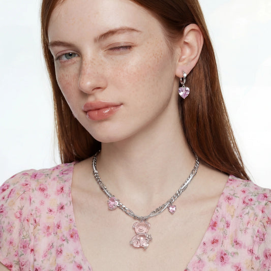 Teddy Amour – Vitguld Halsband
