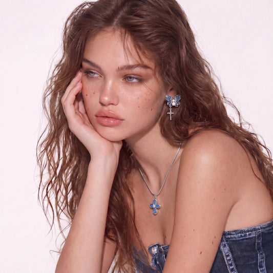 Croce Denim – Vitguld Halsband